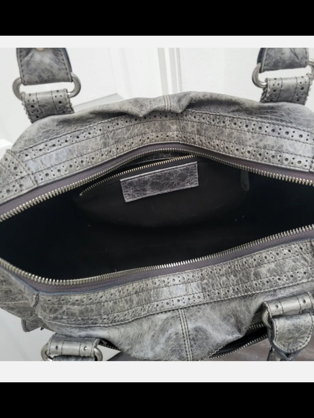 Gray Women's Satchel Handbag